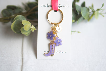 Cowgirl Boots Keychain