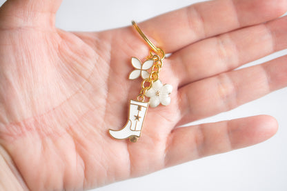 Cowgirl Boots Keychain