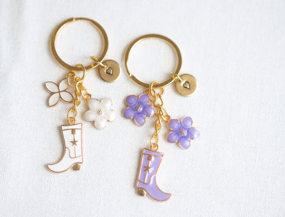 Cowgirl Boots Keychain