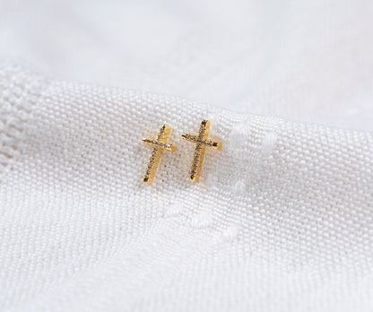 CZ Cross Stud