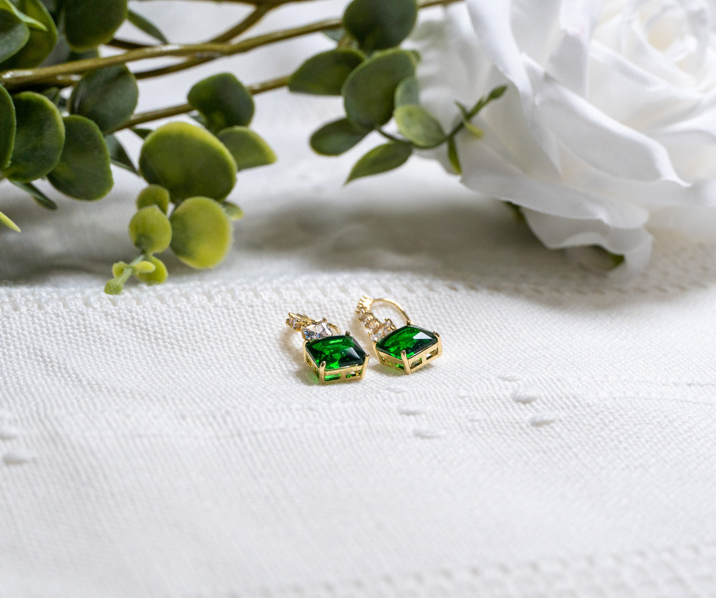 Emerald CZ Earring