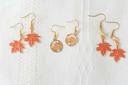 Maple leaf Earrings -Style 1