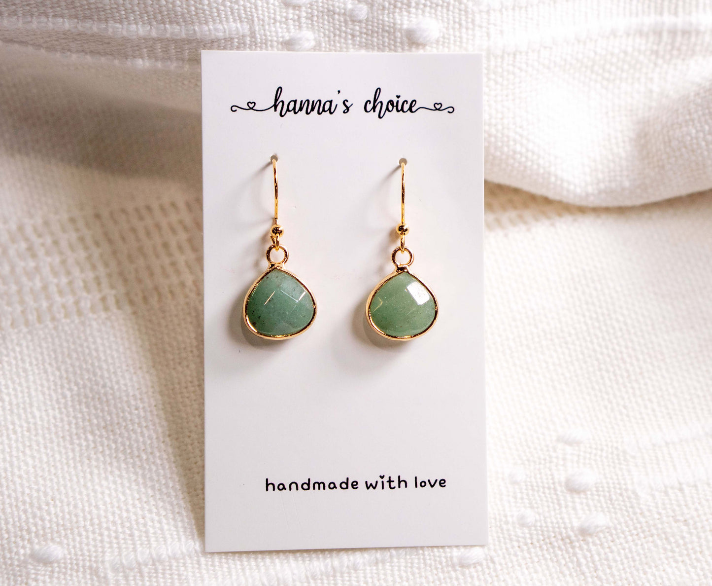 Natural Jade Gemstone Earrings