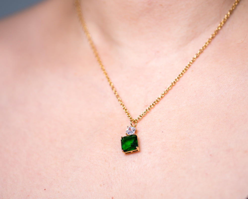 Emerald Cubic Zirconia Necklace