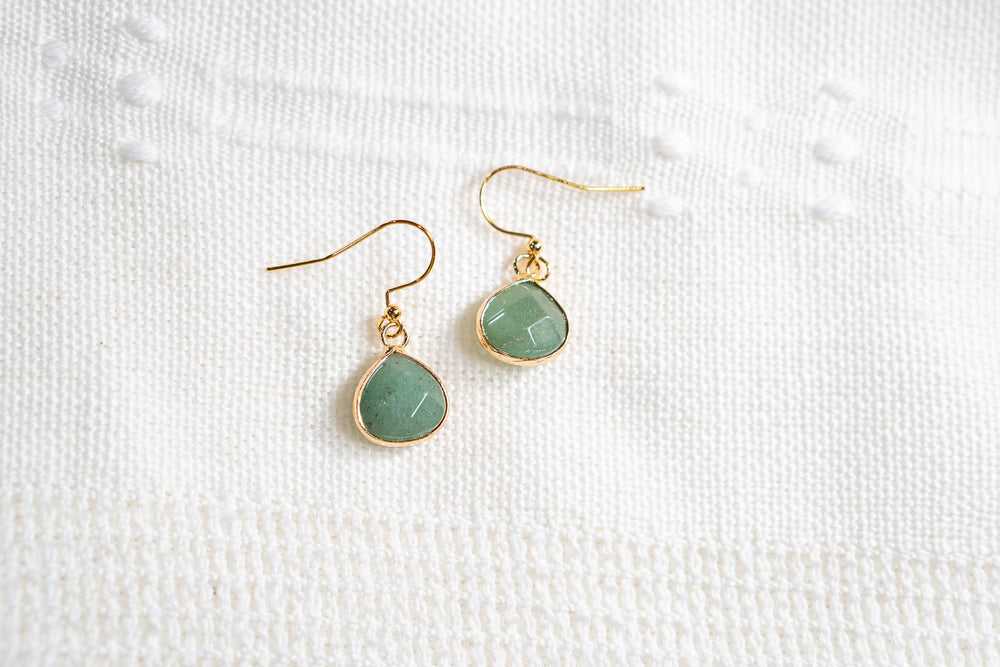 Natural Jade Gemstone Earrings