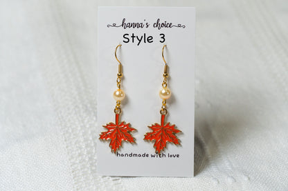 Maple leaf Earrings -Style 1