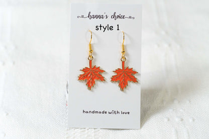 Maple leaf Earrings -Style 1