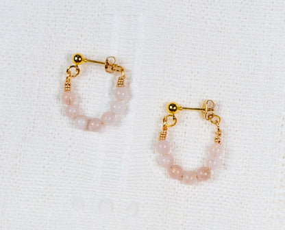 Pink Morganite Hoop