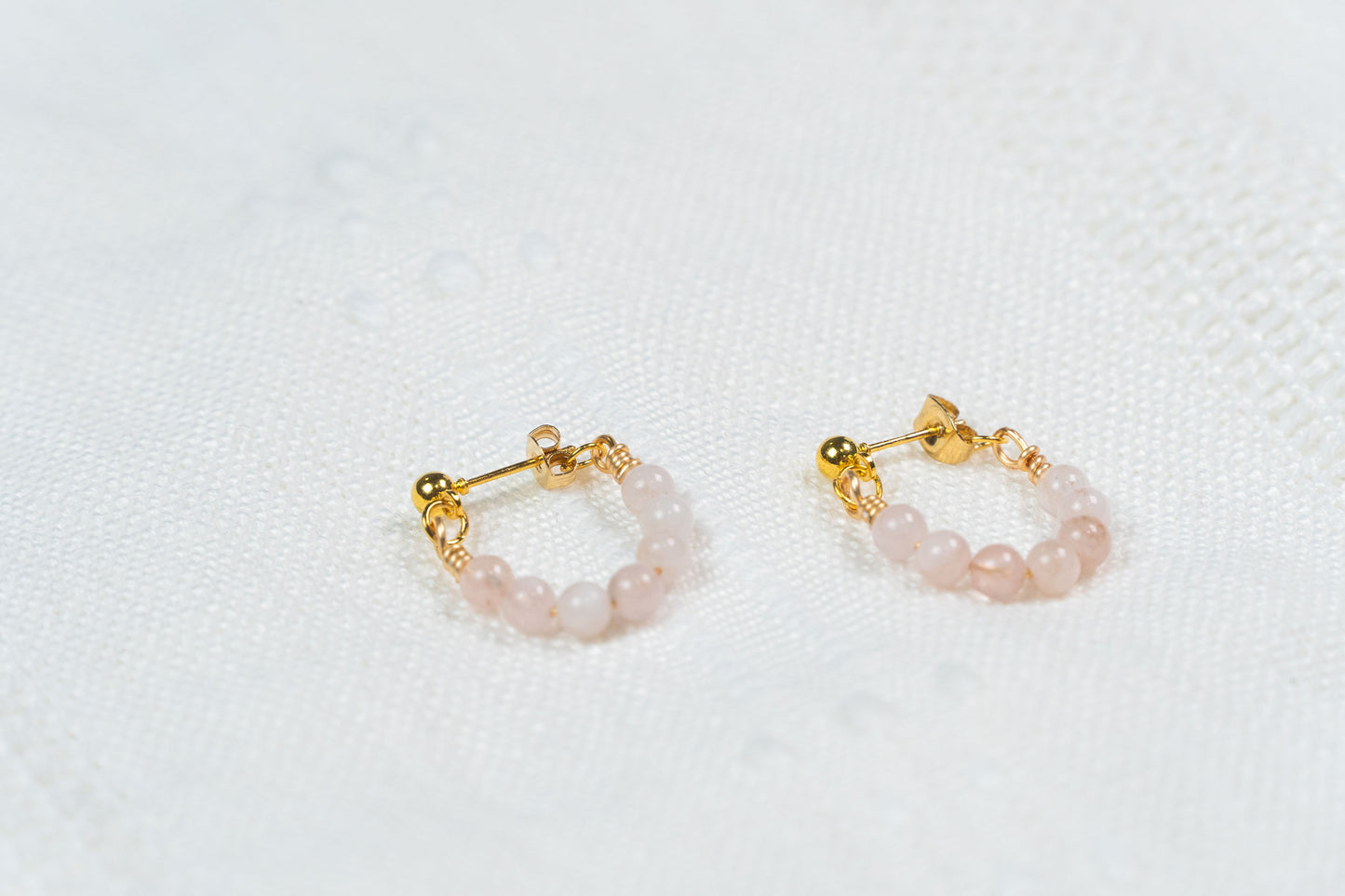 Pink Morganite Hoop