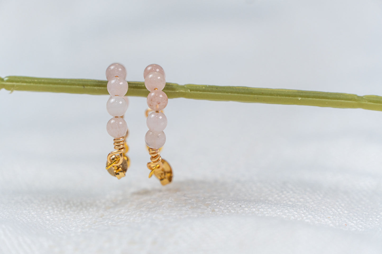 Pink Morganite Hoop