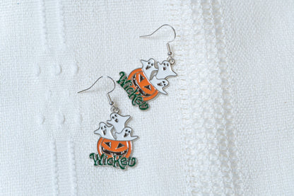 Halloween Jack O lantern "Wicked" Earrings