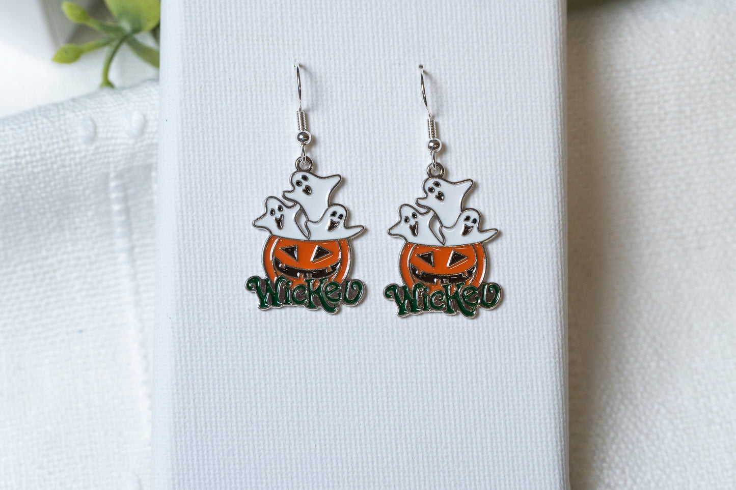 Halloween Jack O lantern "Wicked" Earrings